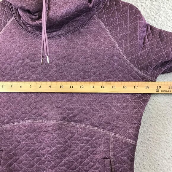 Marmot Quilted Purple Cowl Neck Pullover Womens Long Sleeve Sweater Size SP - Picture 7 of 13